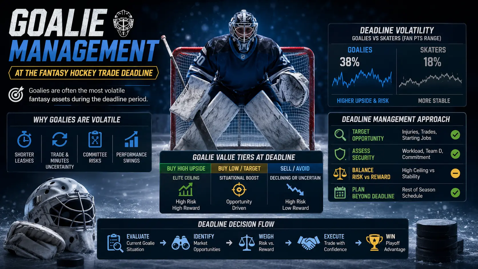 Goalie Management at the Fantasy Hockey Trade DeadlineGoalies are often the most volatile fantasy assets during the deadline period.